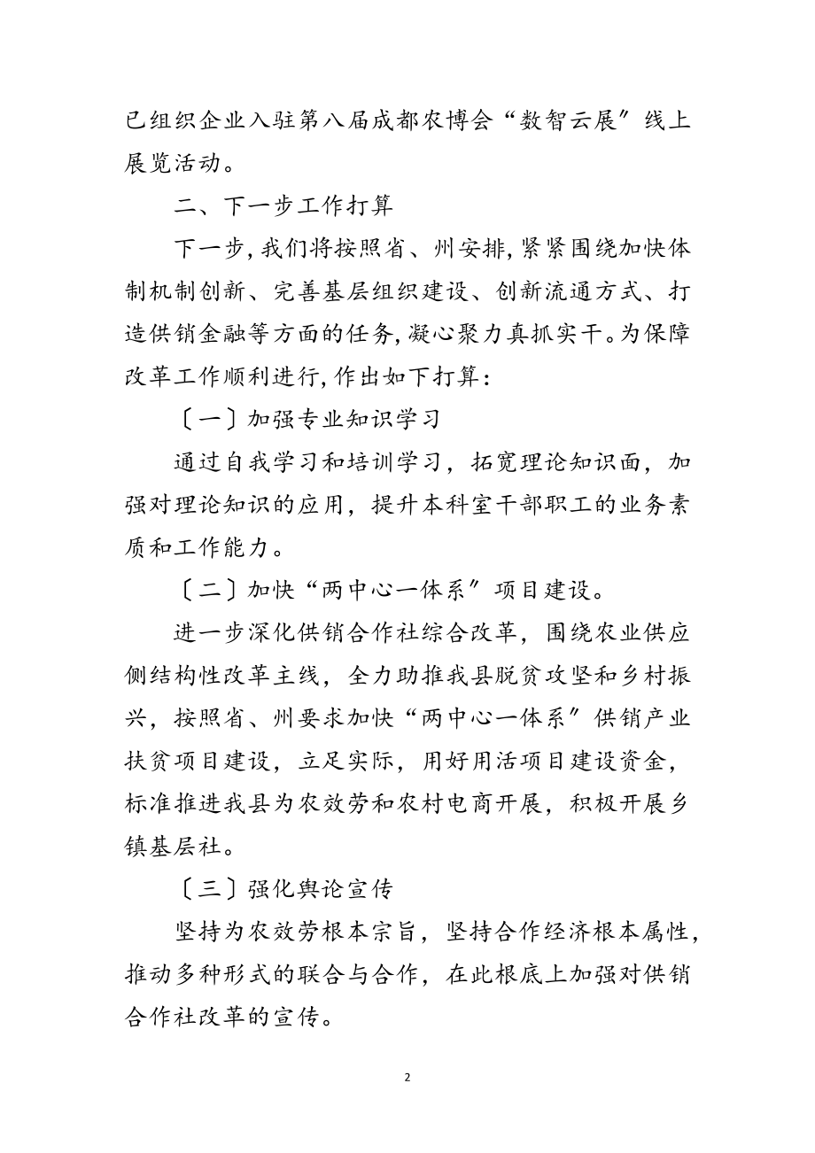 2023年供销合作管理指导股半年工作总结范文.doc_第2页