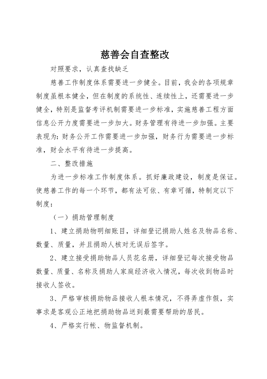 2023年慈善会自查整改新编.docx_第1页