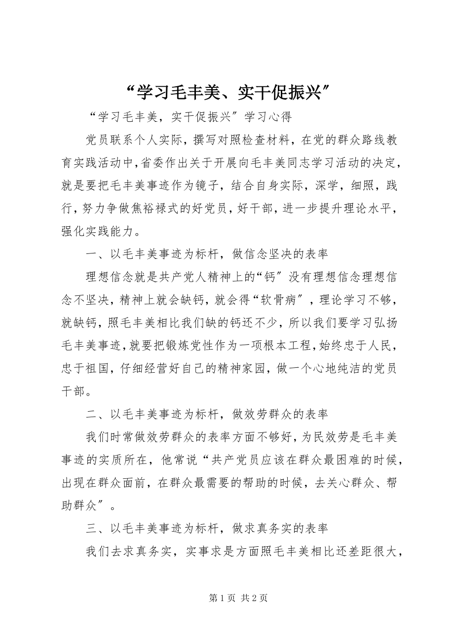 2023年学习毛丰美实干促振兴.docx_第1页