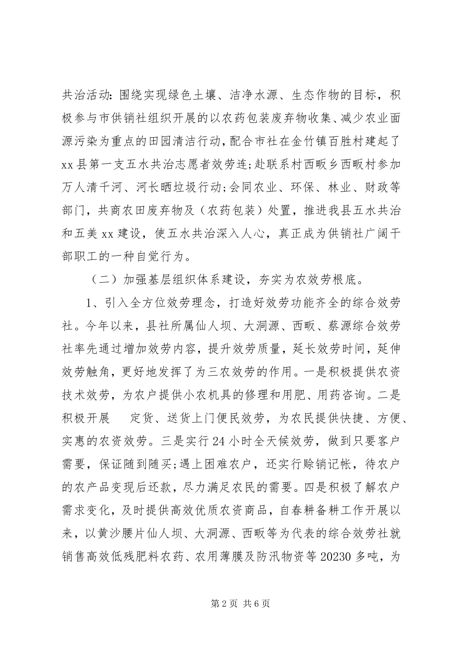 2023年供销社某年上半年工作总结及下半年工作计划.docx_第2页