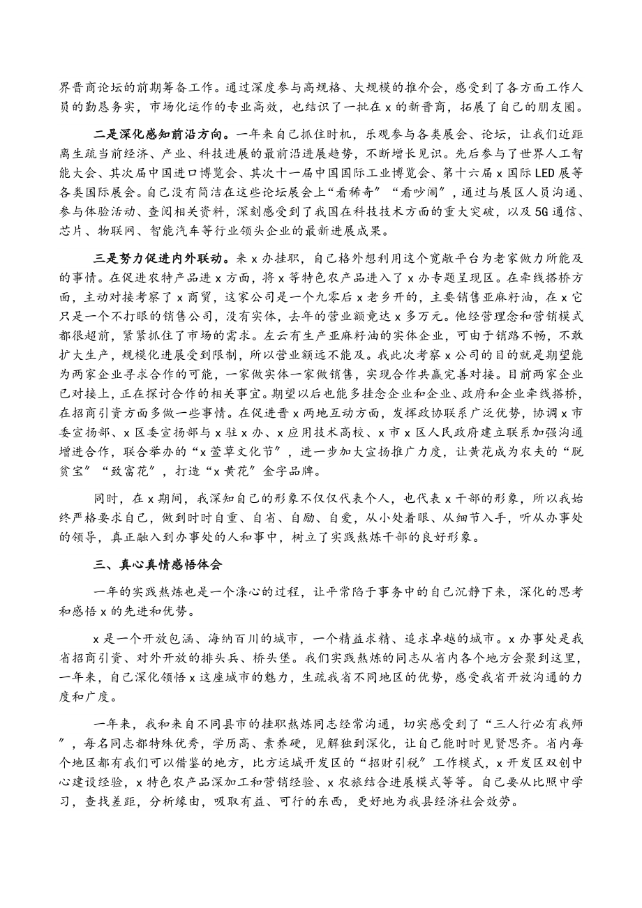 2023年党外干部实践锻炼工作总结.doc_第2页