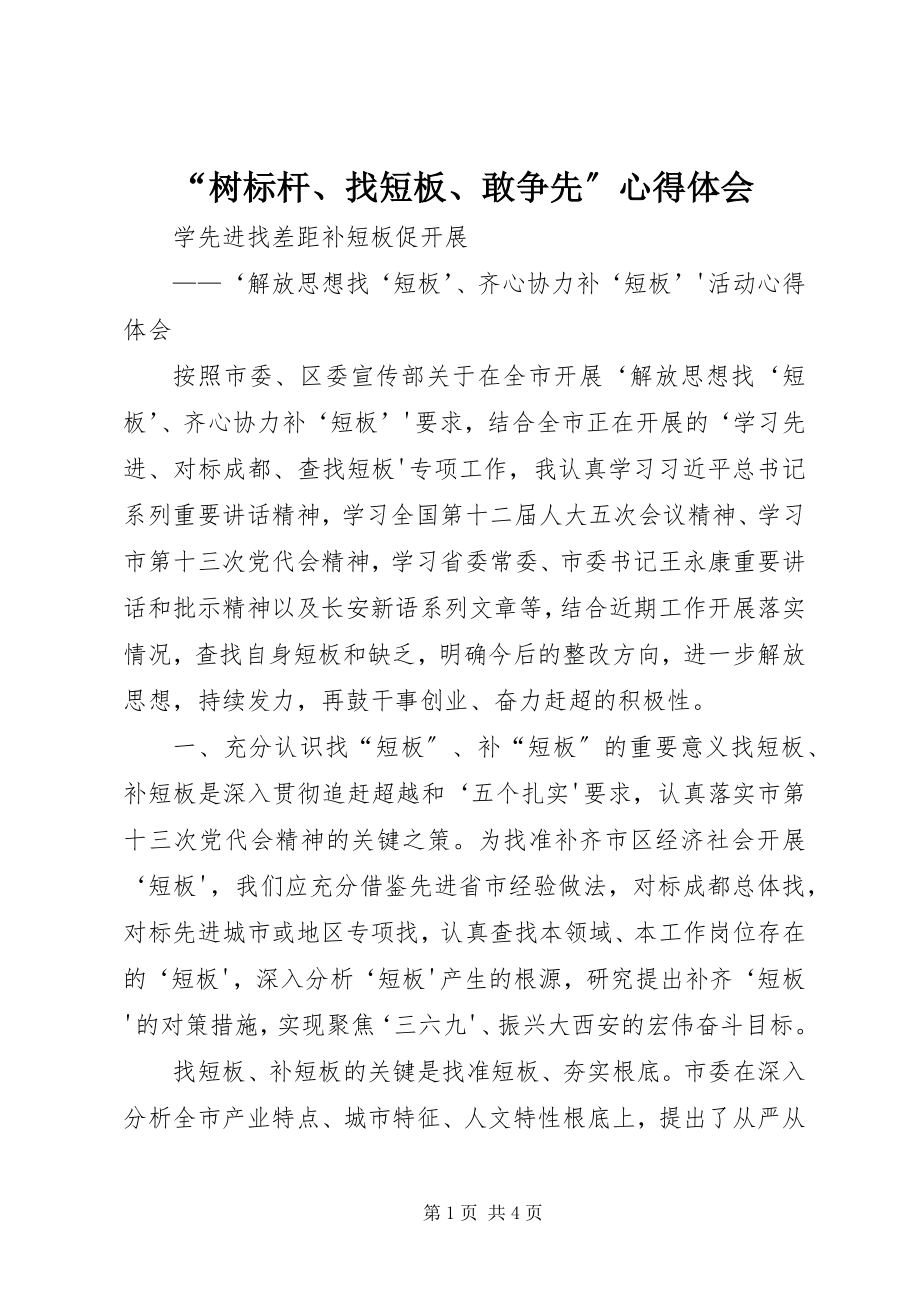 2023年“树标杆找短板敢争先”心得体会新编.docx_第1页