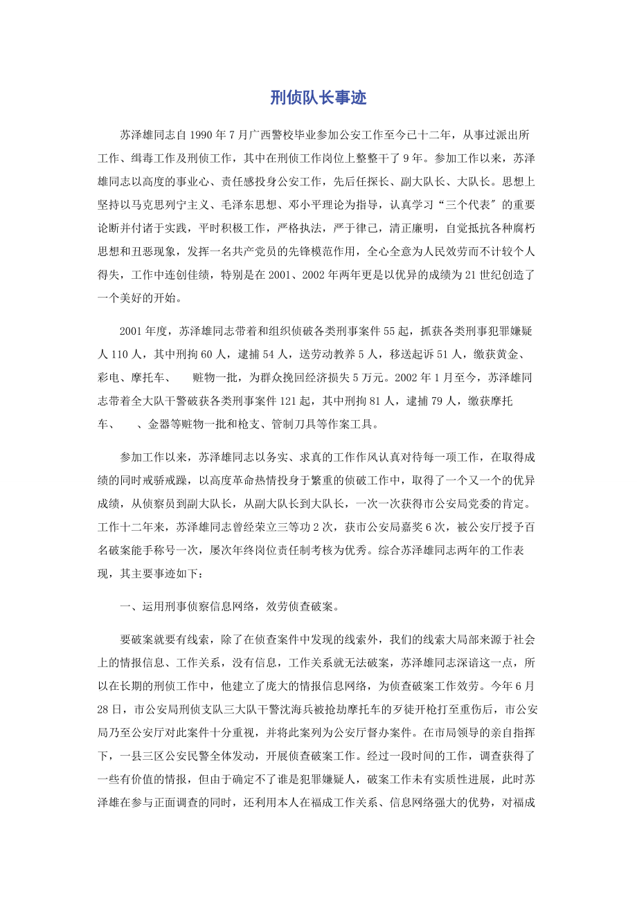 2023年刑侦队长事迹.docx_第1页