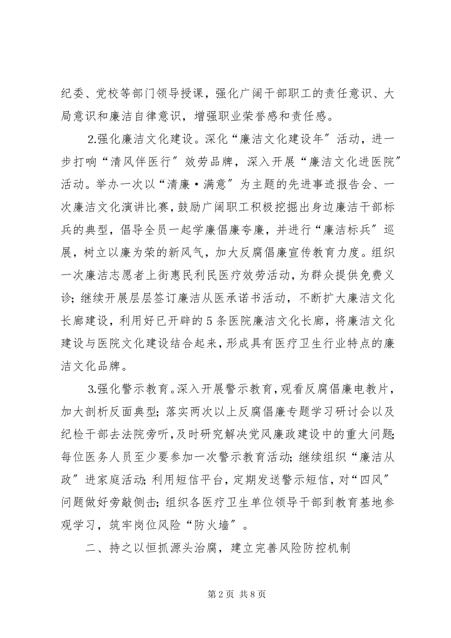 2023年卫生系统年度纪检监察工作要点.docx_第2页