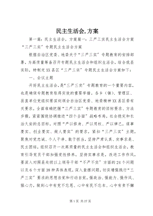 2023年民主生活会方案4.docx