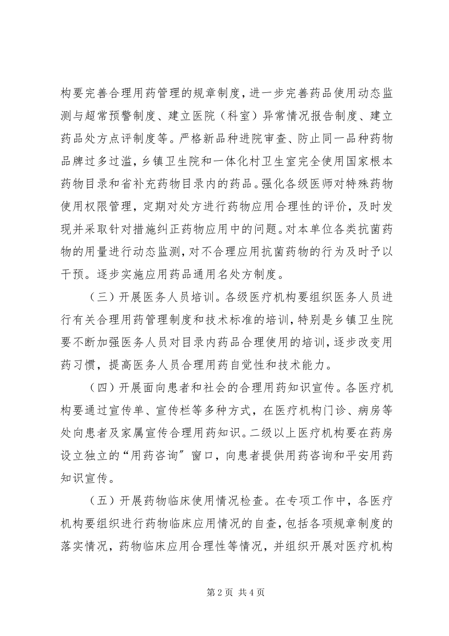 2023年XX县区但家庙镇卫生院药品使用环节专项整治实施方案新编.docx_第2页