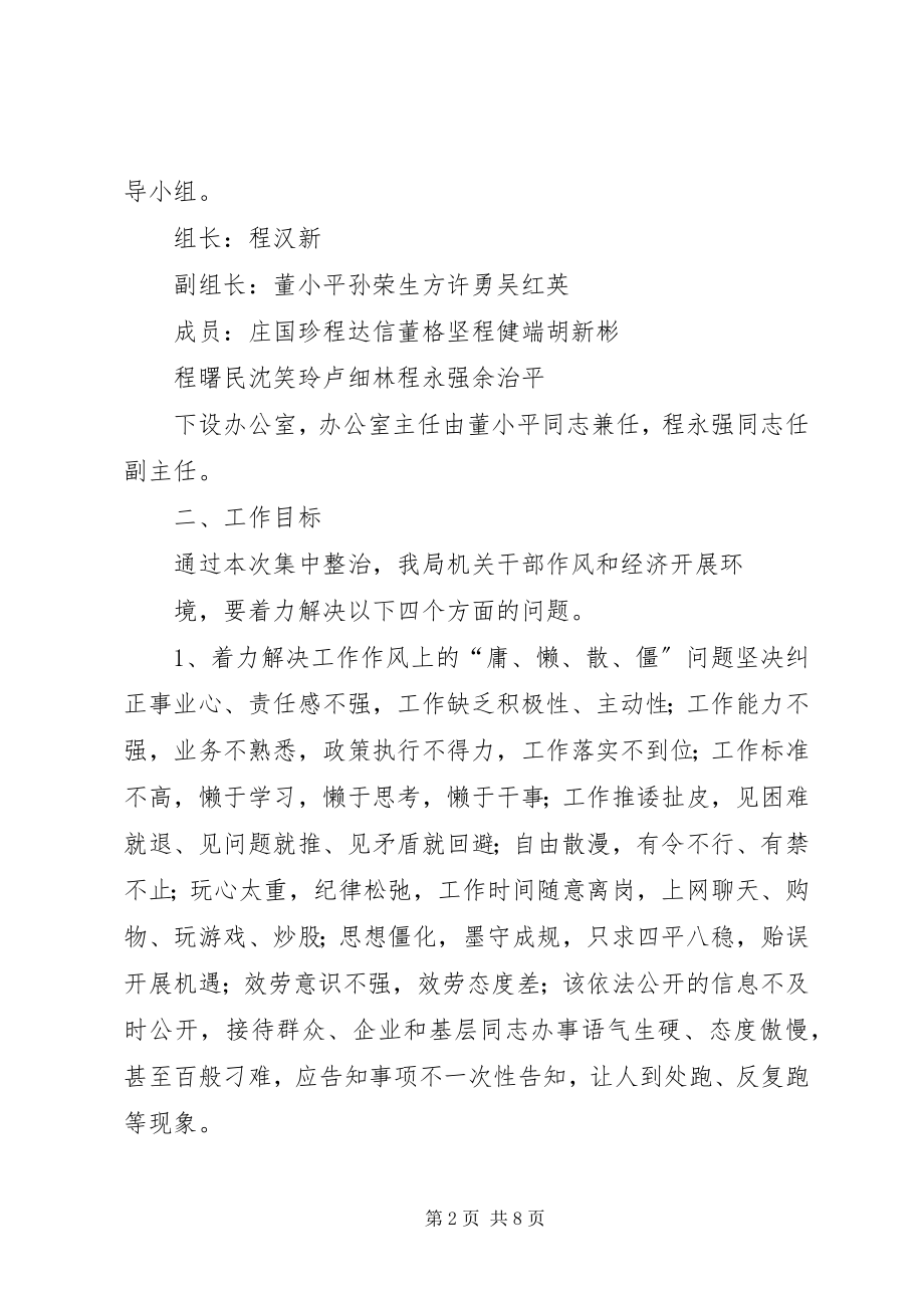 2023年集中整治影响发展环境的干部作风突出问题的实施方案.docx_第2页