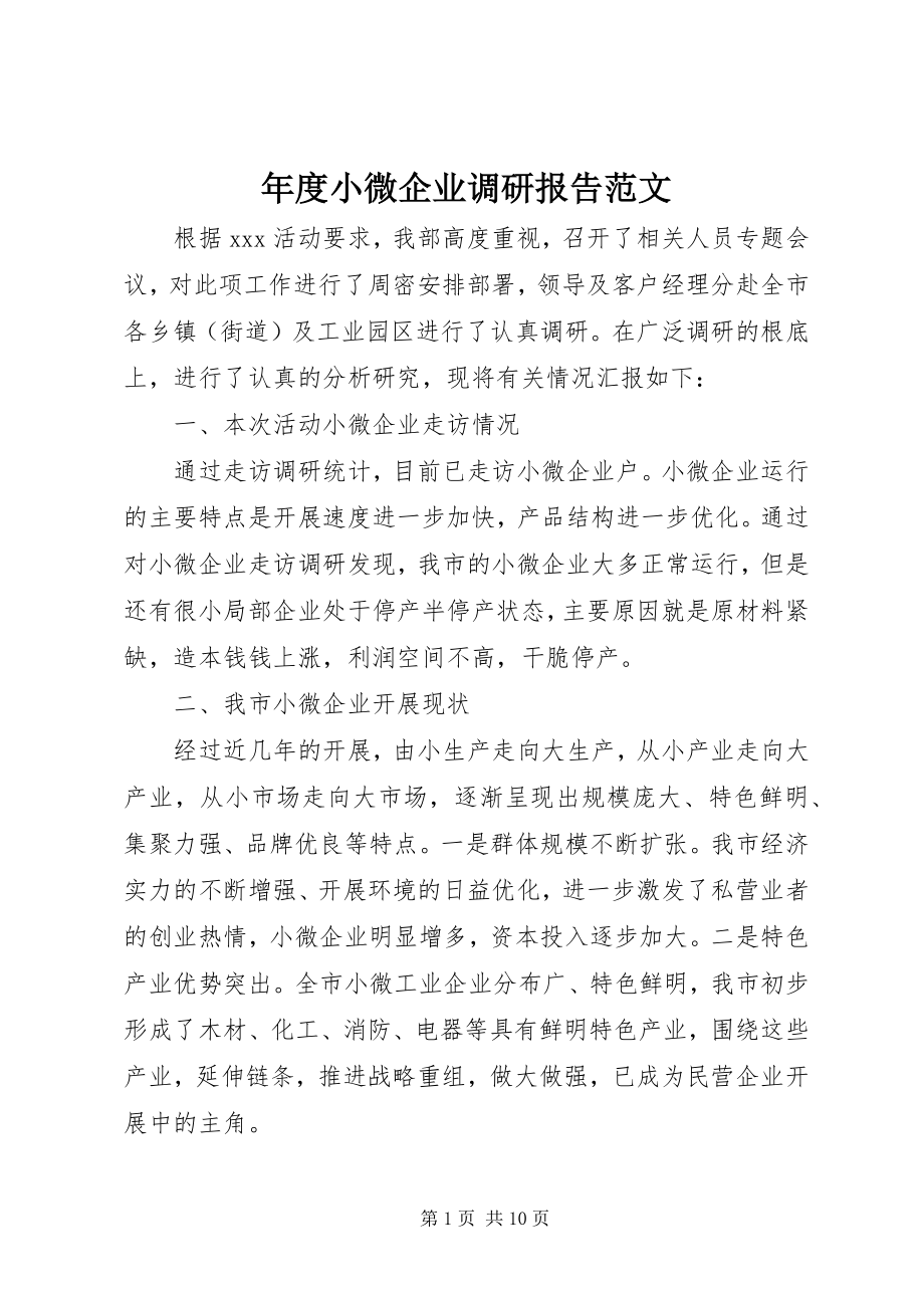 2023年小微企业调研报告.docx_第1页