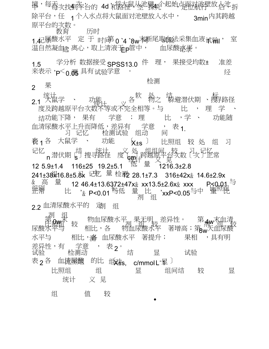 2023年血清尿酸对大鼠认知功能的影响.doc_第3页