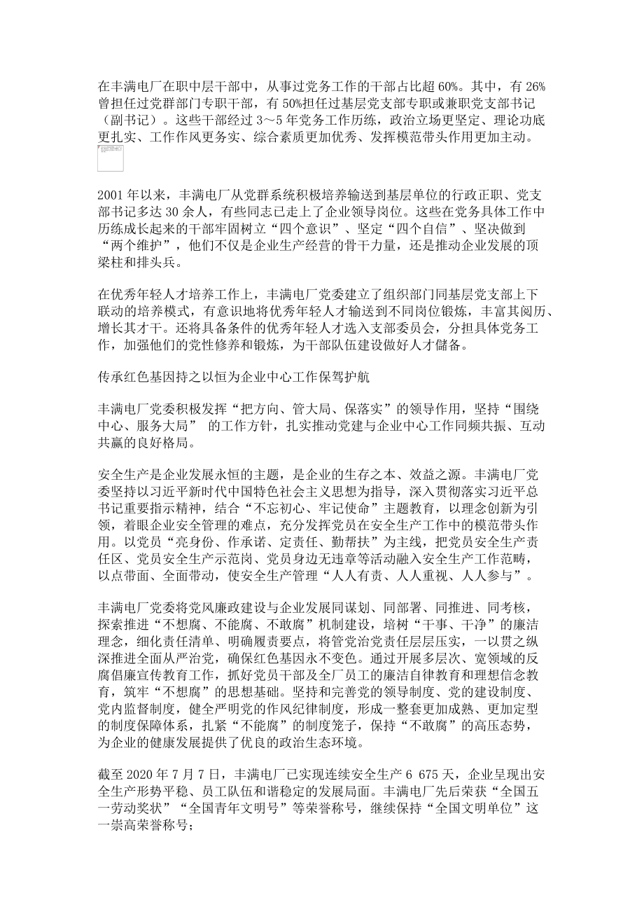 2023年传承红色基因加强党的建设,筑牢企业发展基石.doc_第2页