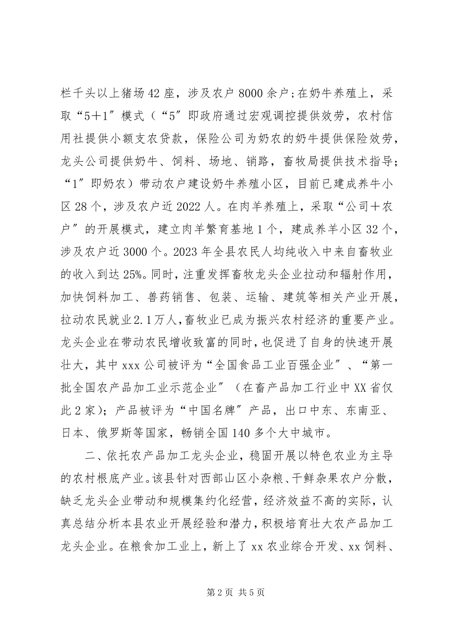 2023年以企带村村企共赢依托龙头企业推动新农村建设经验.docx_第2页