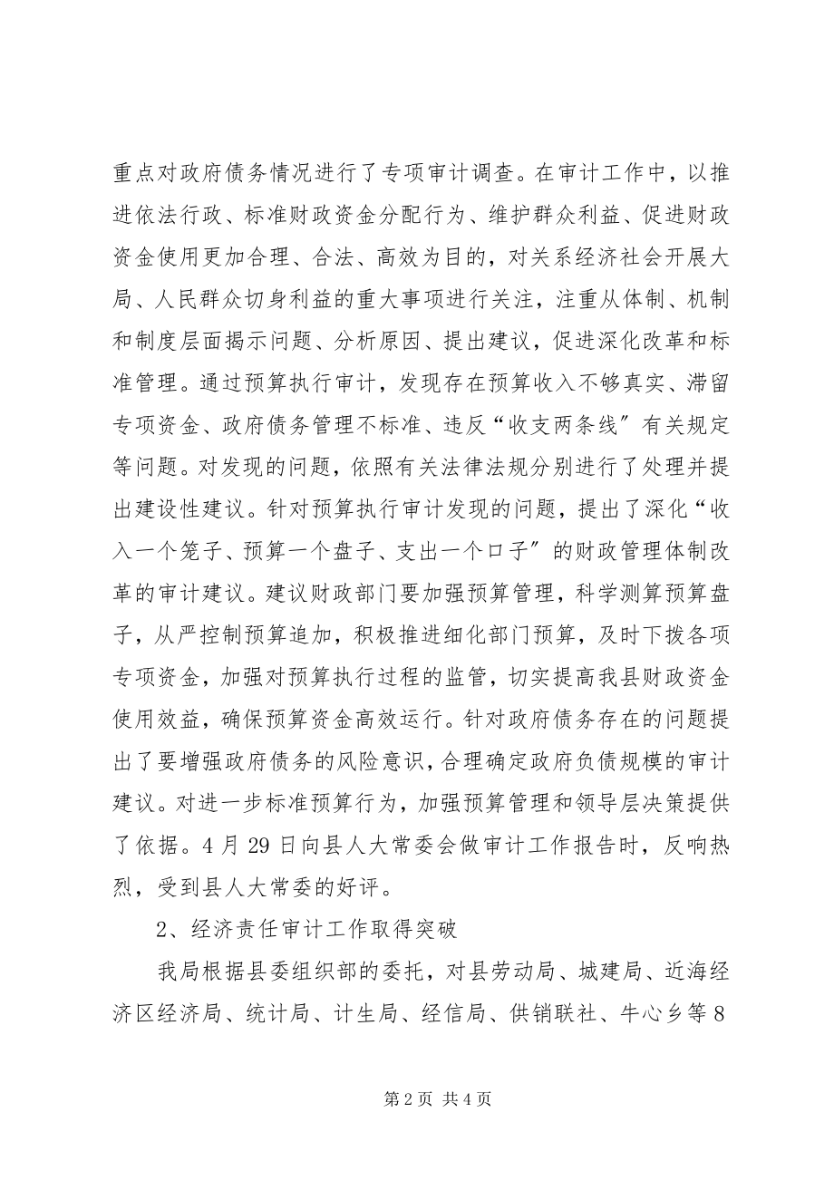 2023年县审计局上半年工作总结和下半年工作打算.docx_第2页