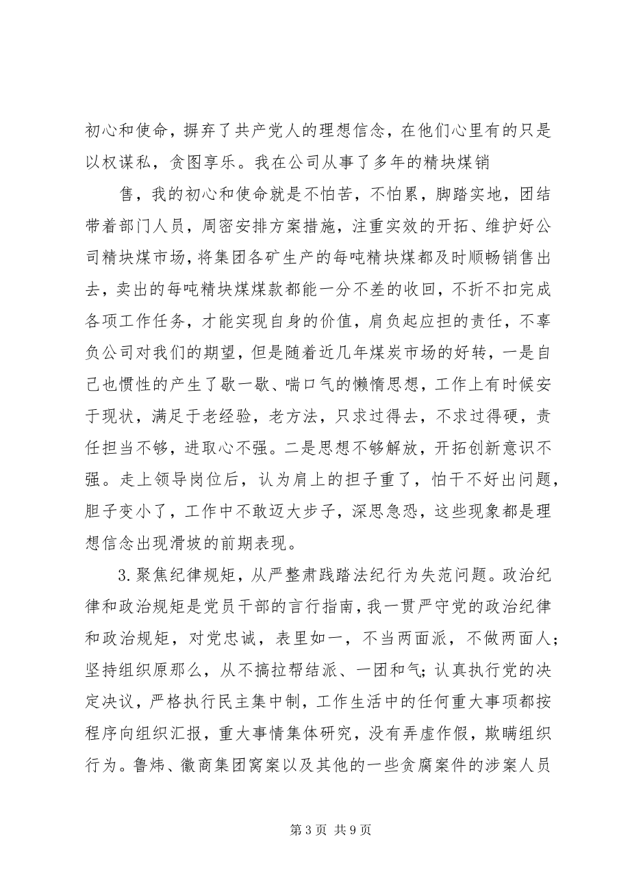 2023年“讲忠诚严纪律立政德”个人对照检查材料新编.docx_第3页