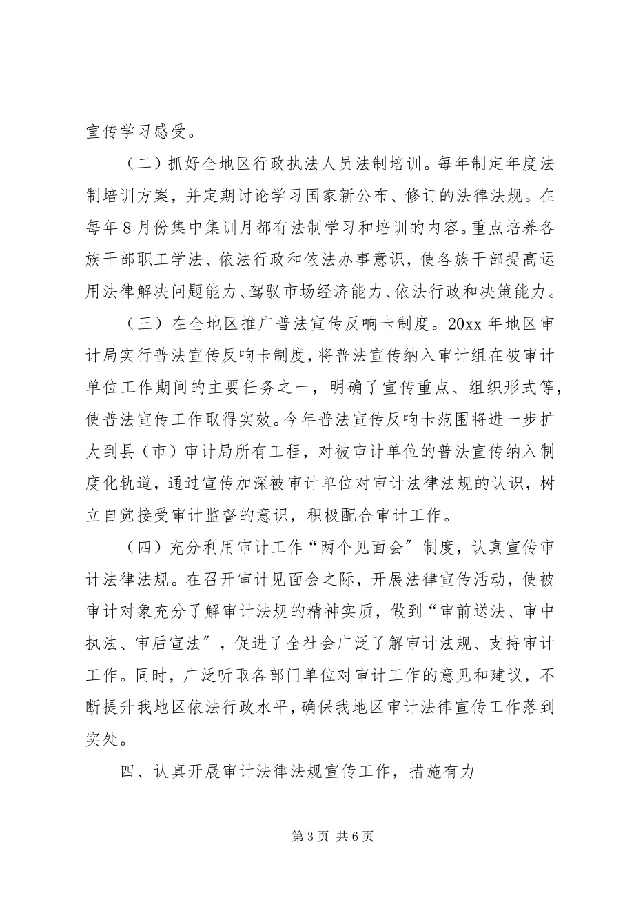 2023年审计系统学习宣传审计法律法规典型经验材料.docx_第3页