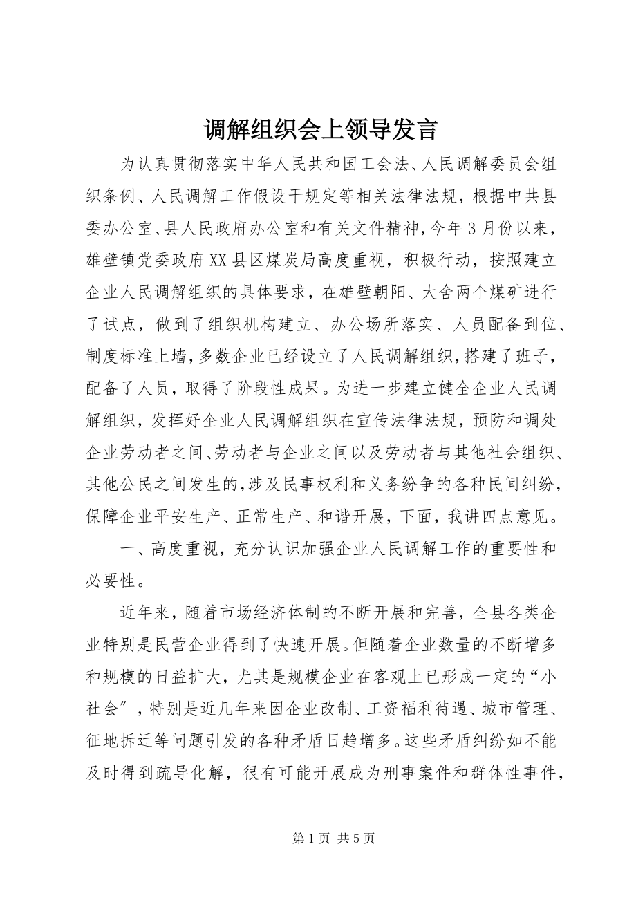 2023年调解组织会上领导讲话.docx_第1页