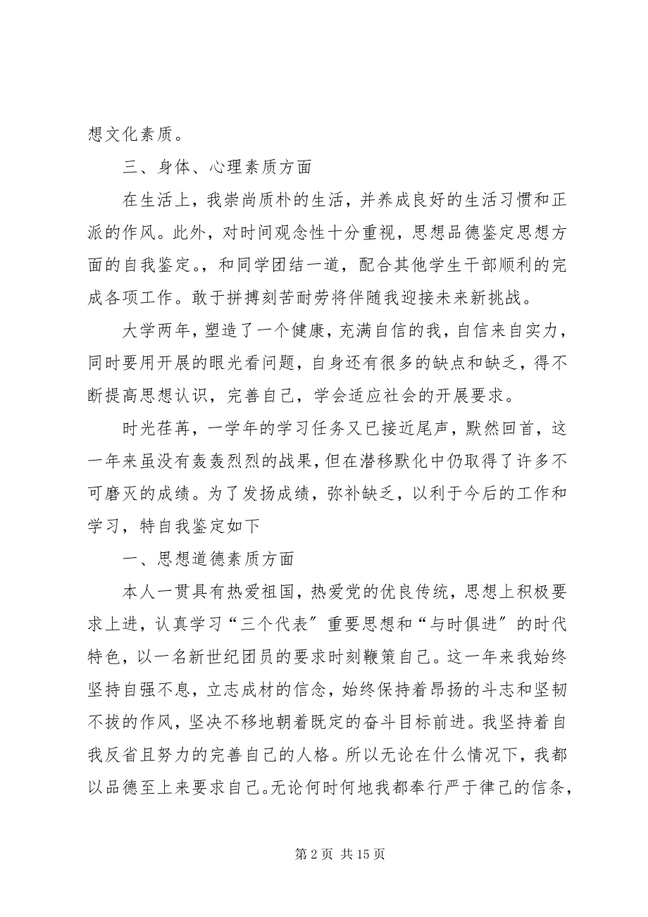 2023年思想方面的自我鉴定.docx_第2页