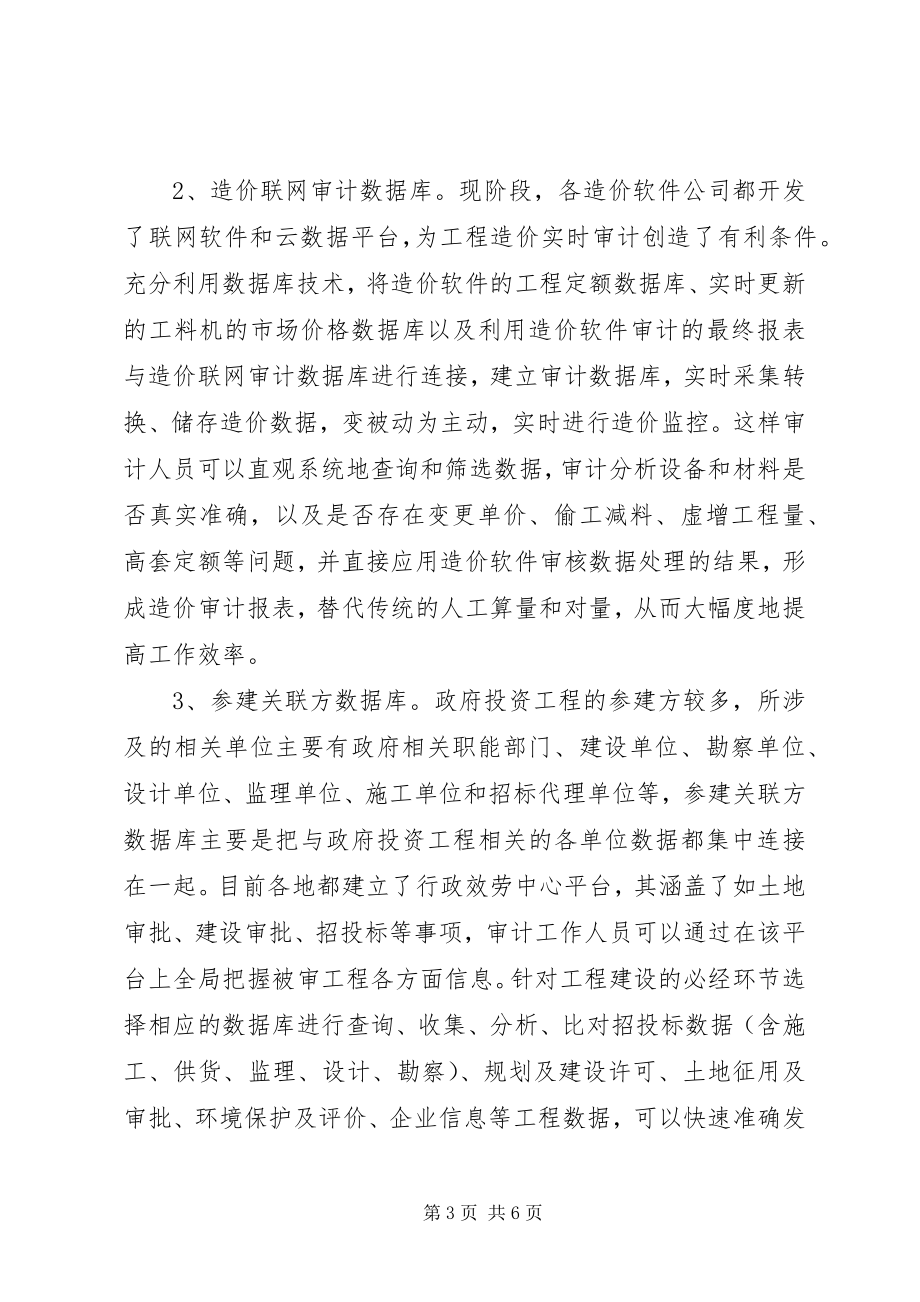 2023年构建政府投资项目审计信息化平台的思考.docx_第3页