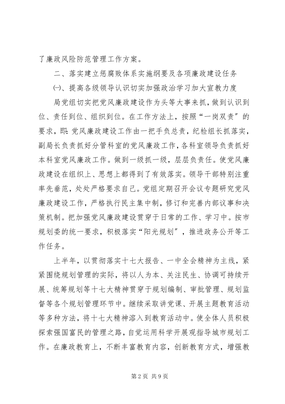 2023年规划局干部廉洁自律工作总结.docx_第2页