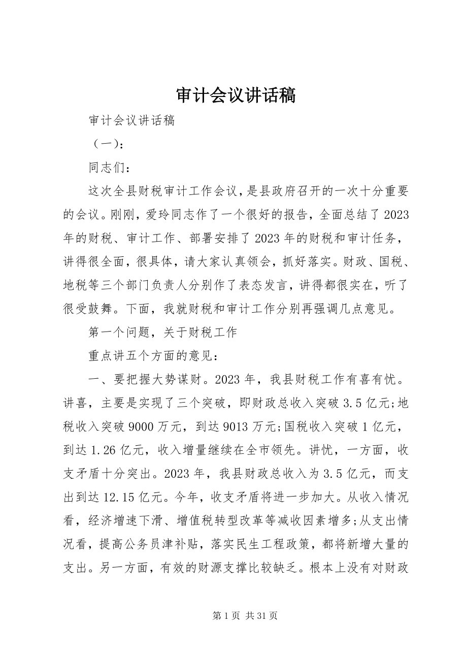 2023年审计会议致辞稿.docx_第1页