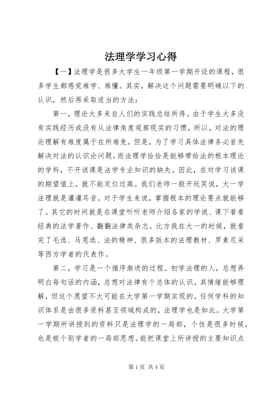 2023年法理学学习心得.docx_第1页