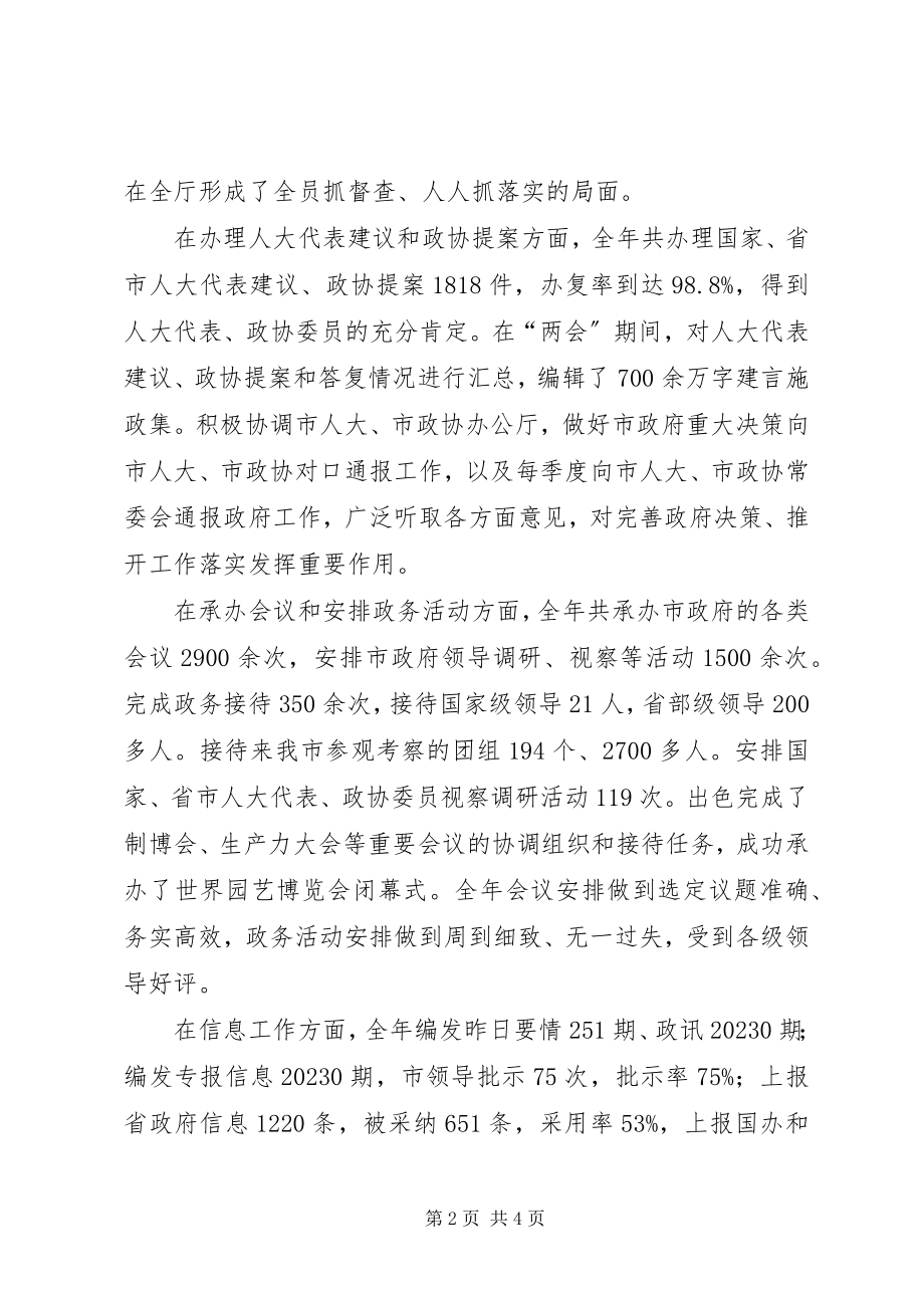 2023年市政府办公厅工作总结.docx_第2页