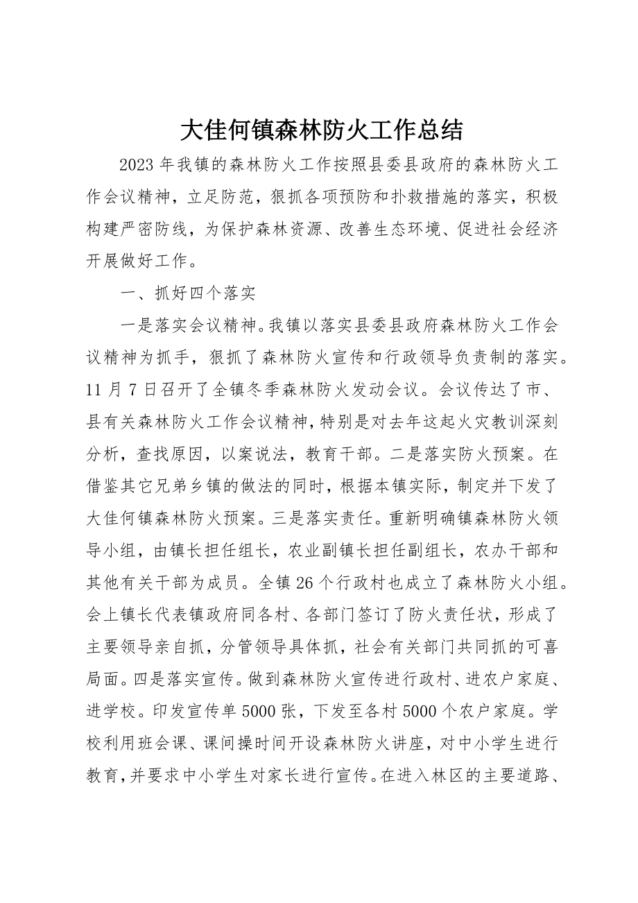 2023年大佳何镇森林防火工作总结.docx_第1页