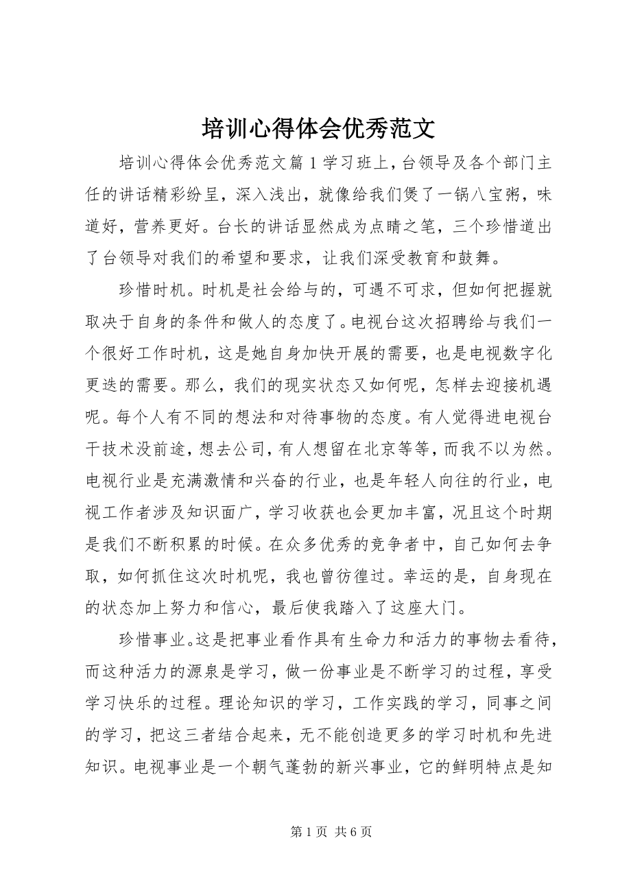 2023年培训心得体会优秀.docx_第1页