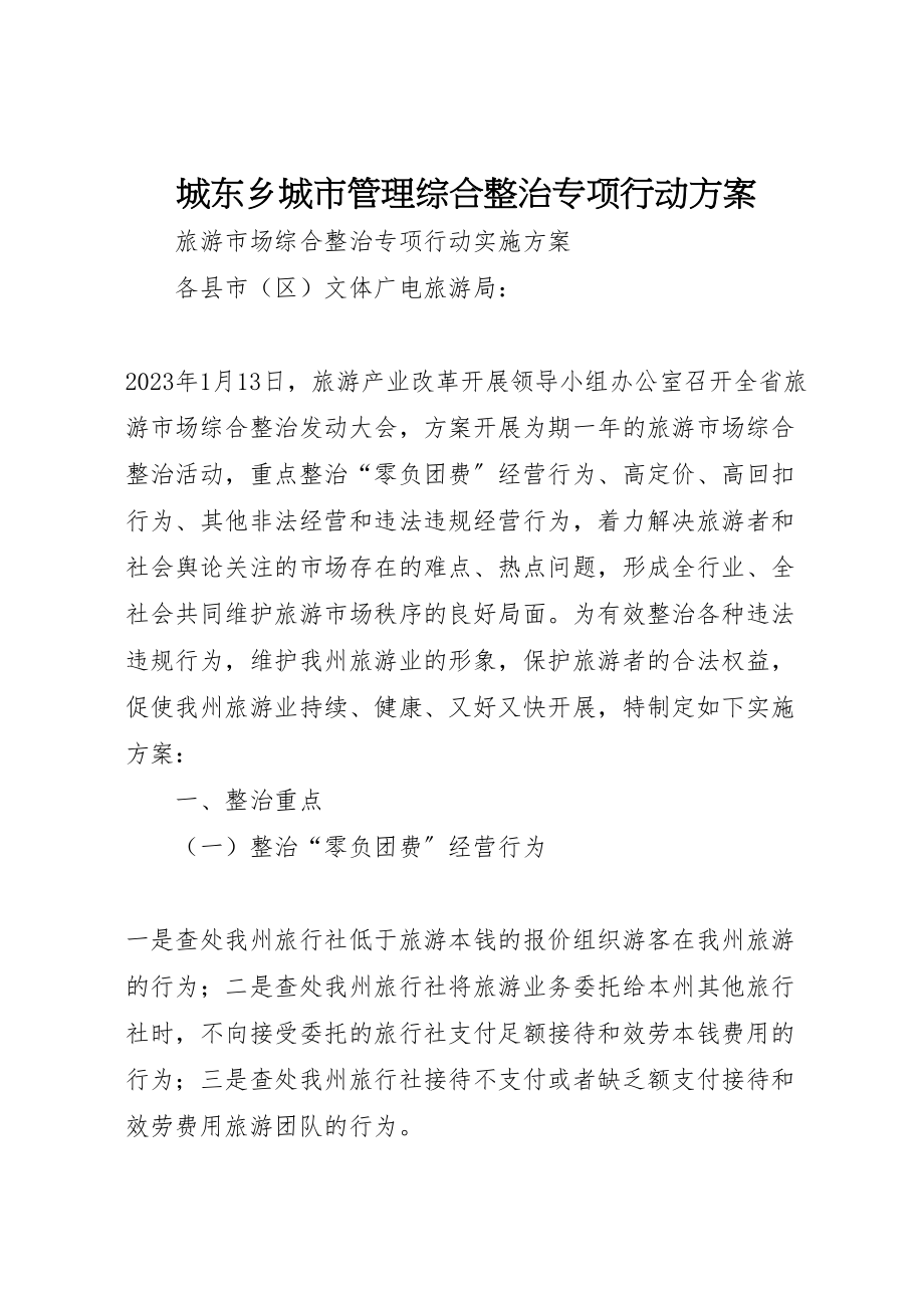 2023年城东乡城市管理综合整治专项行动方案 4.doc_第1页