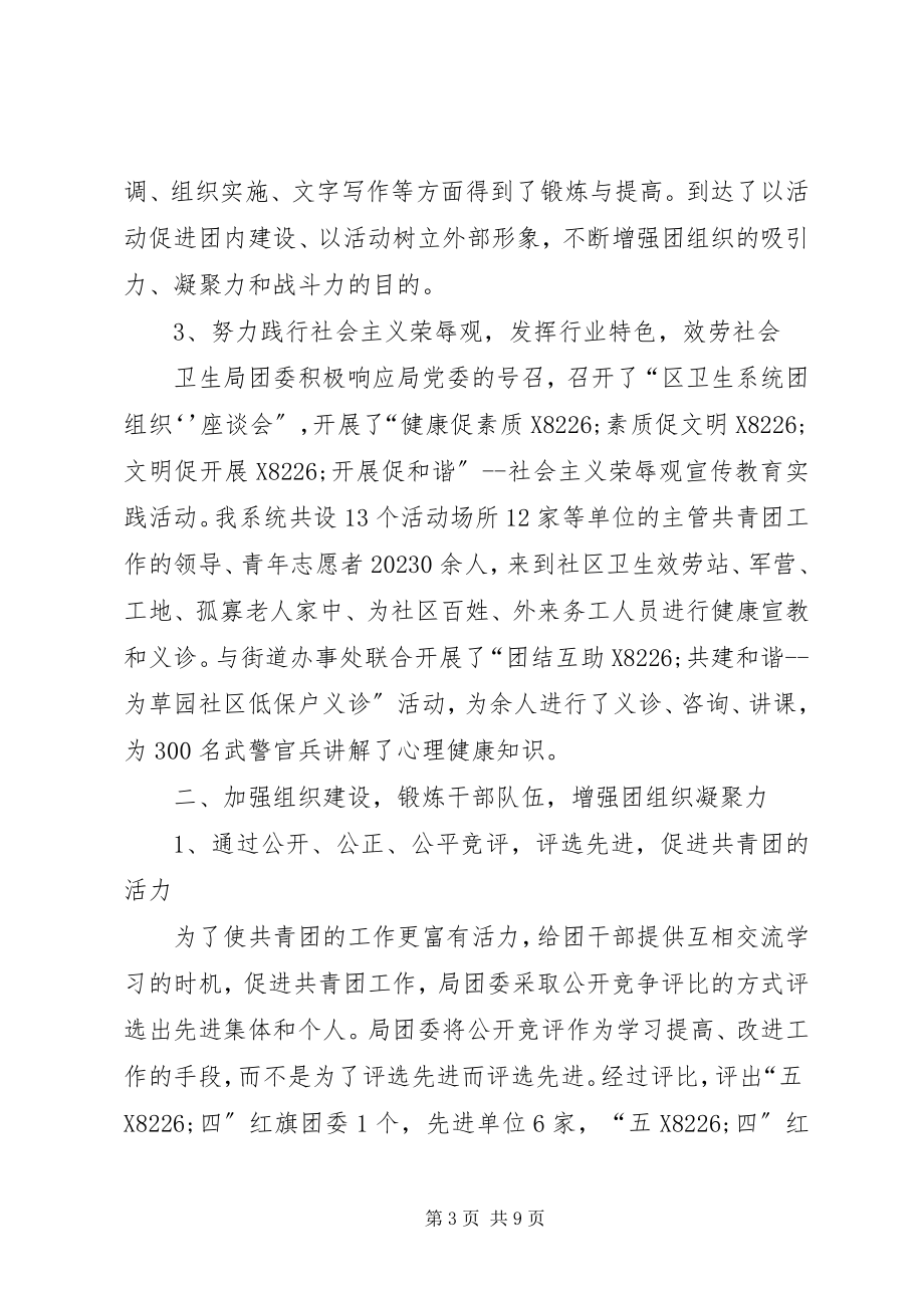 2023年市卫生部门团委工作年终总结.docx_第3页