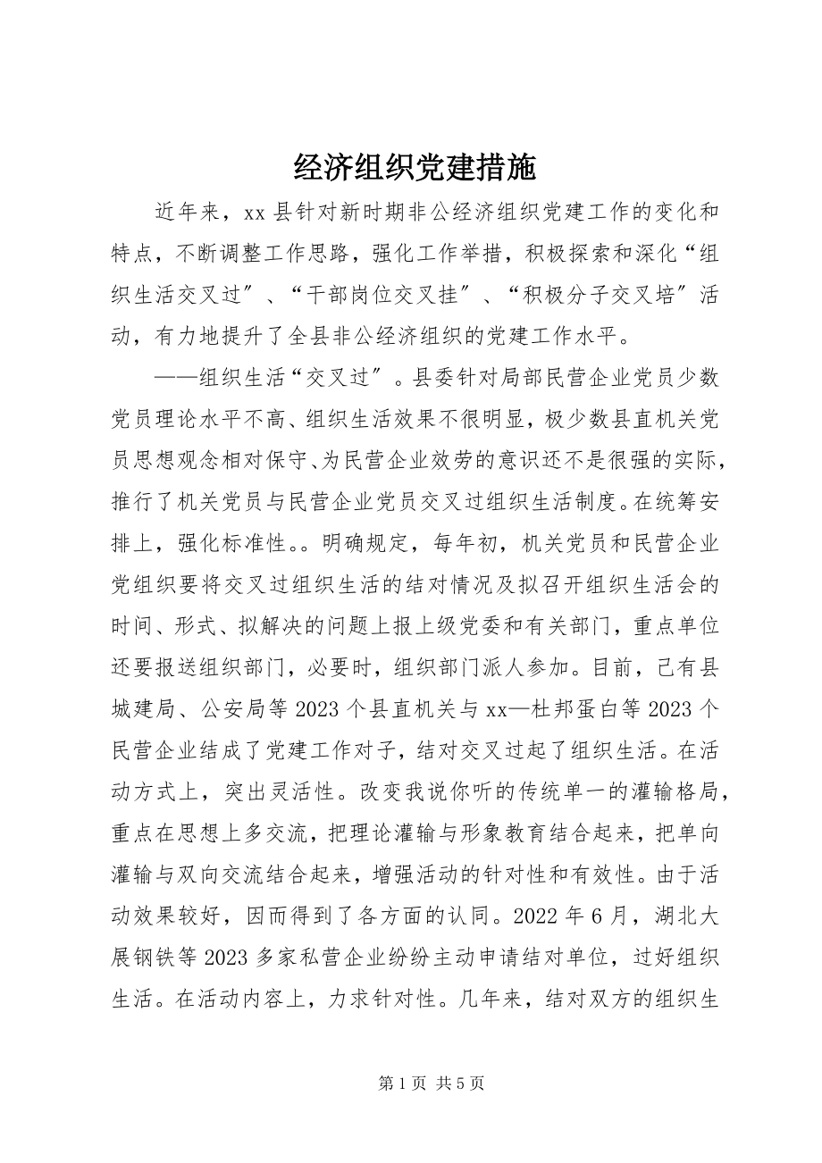 2023年经济组织党建措施.docx_第1页