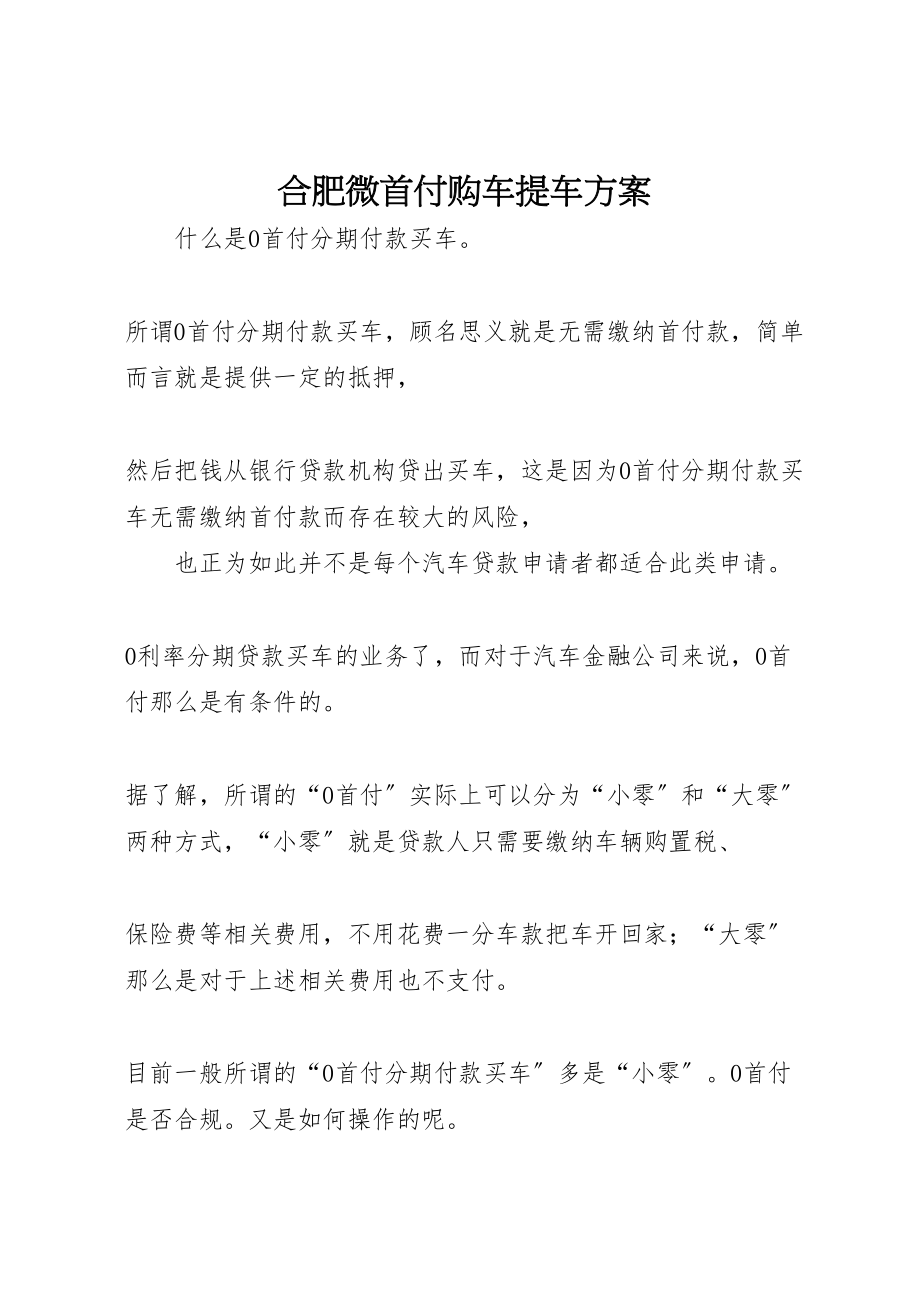 2023年合肥微首付购车提车方案 2.doc_第1页