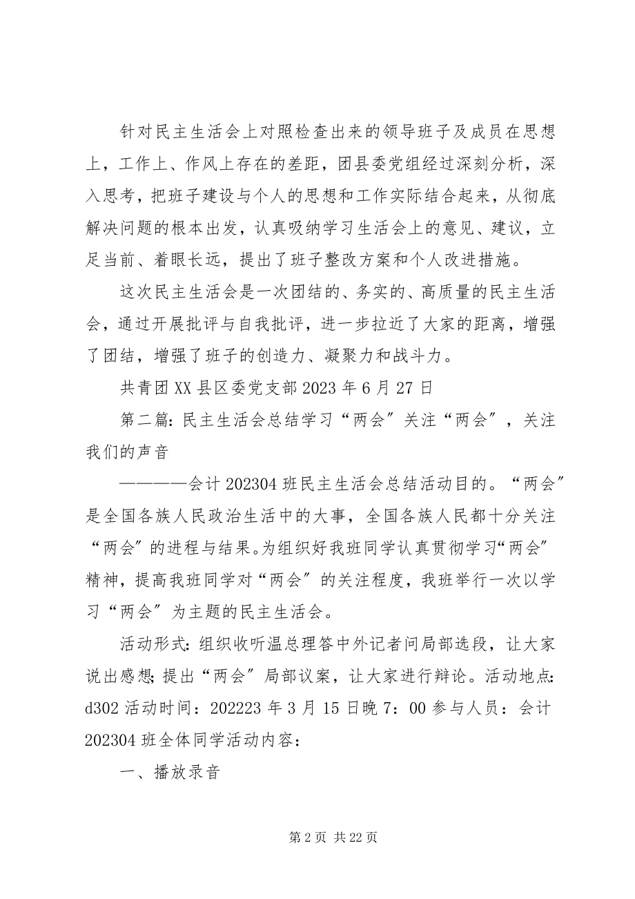 2023年民主学习生活会总结.docx_第2页