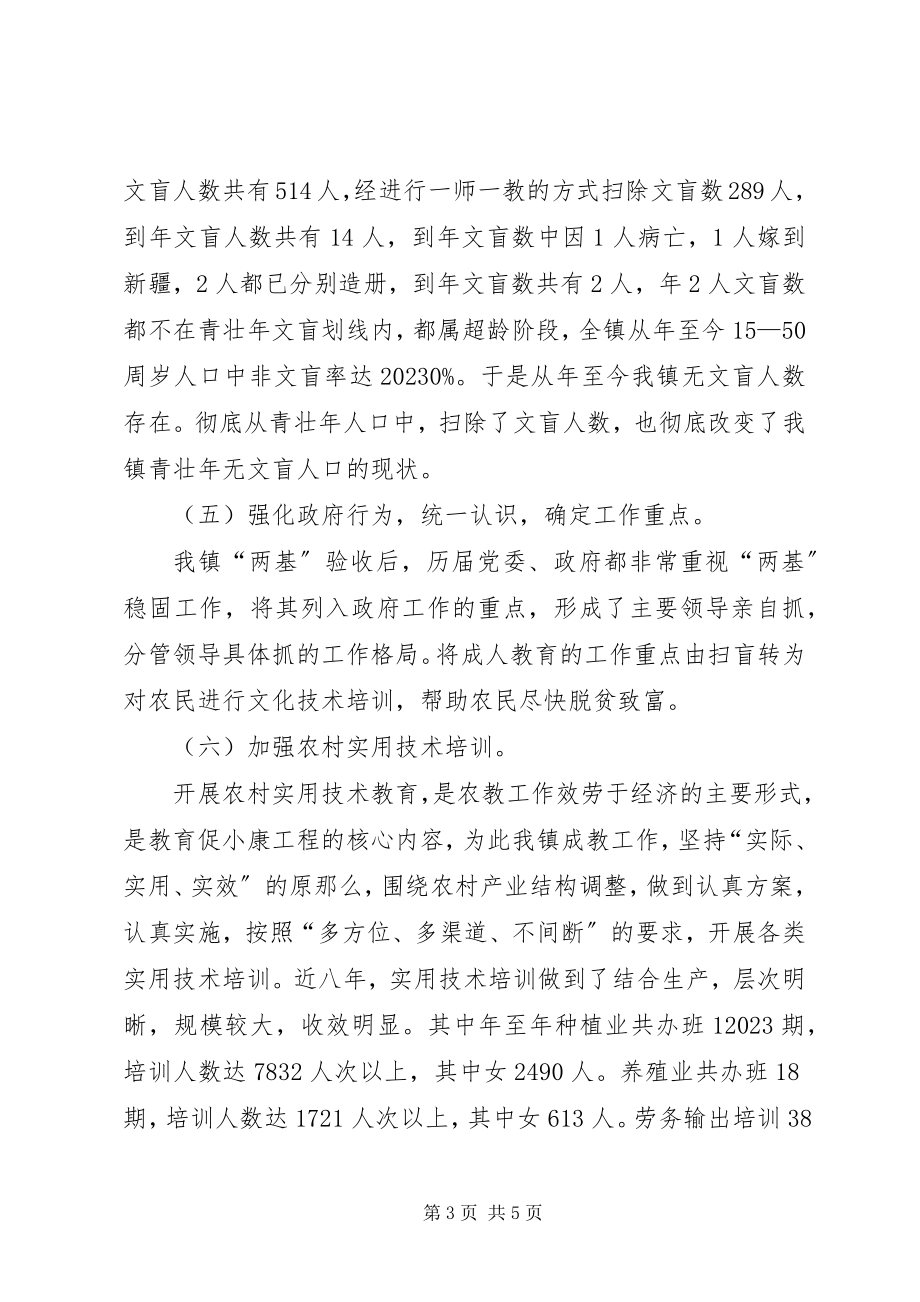 2023年乡镇有关扫盲工作自查总结.docx_第3页