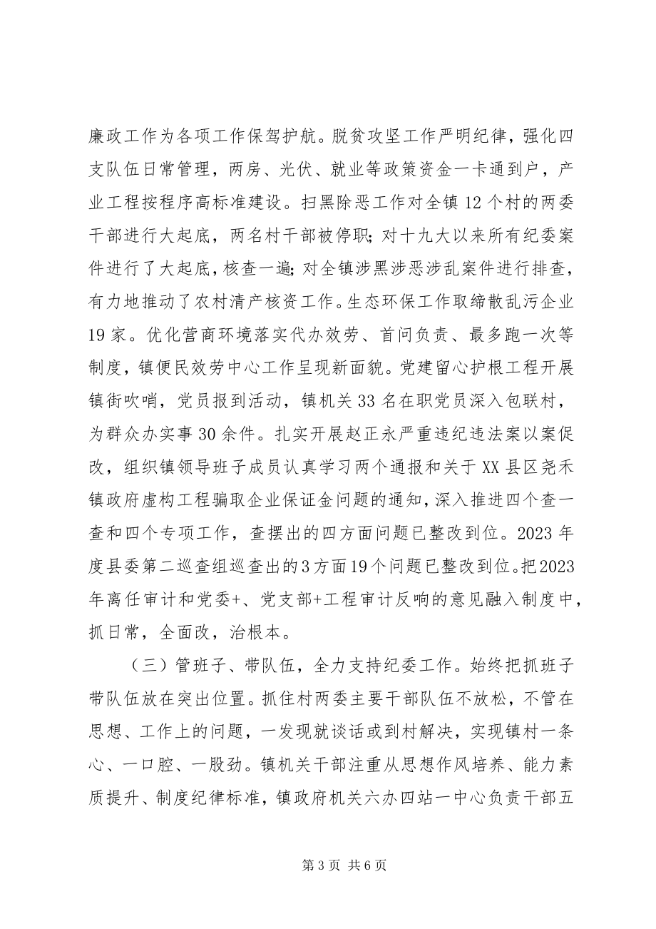 2023年镇党委书记度述责述廉报告2.docx_第3页