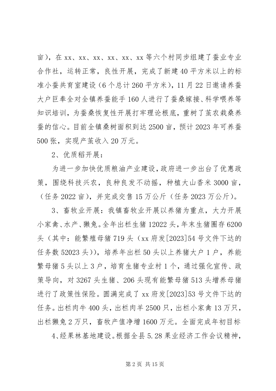 2023年乡镇产业发展工作总结和计划.docx_第2页