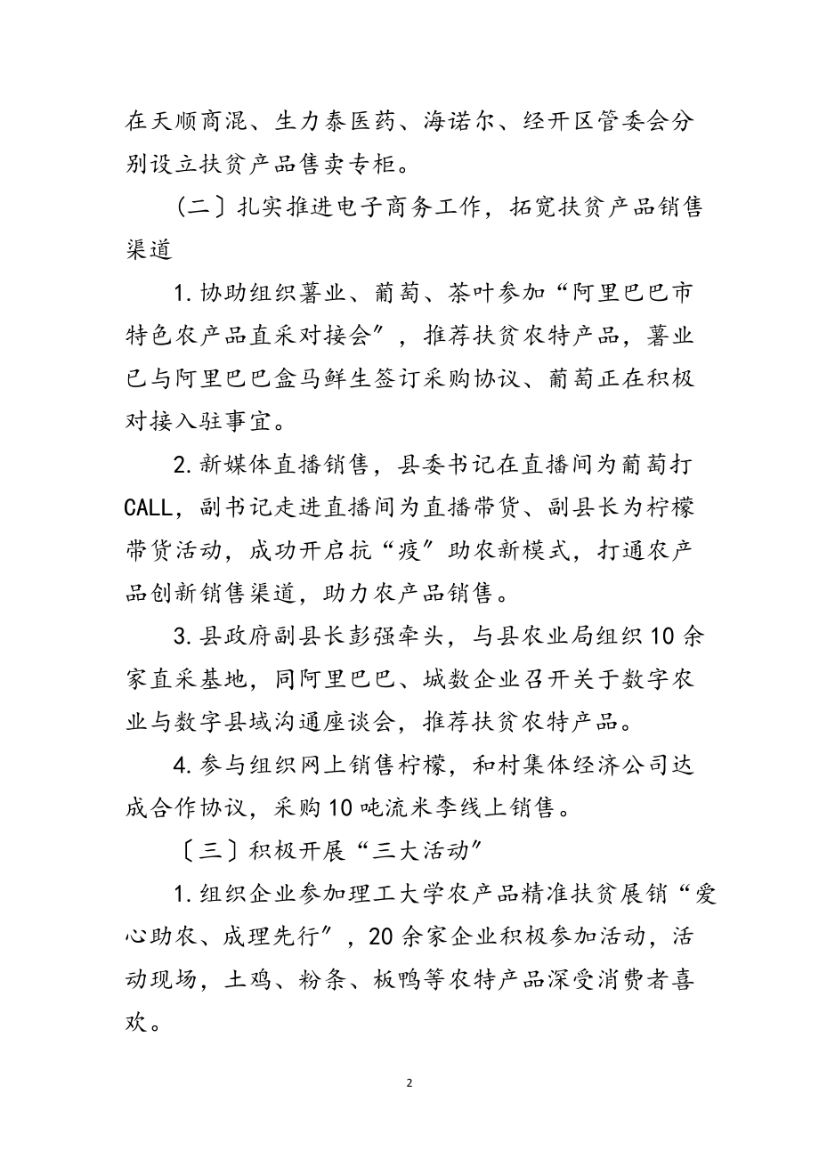 2023年经信局消费扶贫工作总结范文.doc_第2页