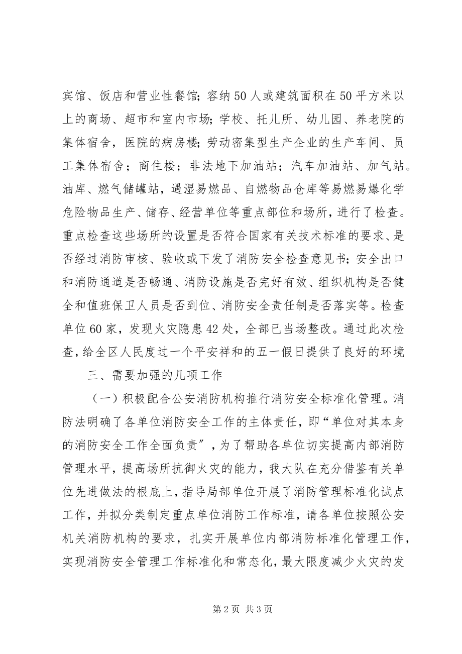 2023年五一期间消防安全检查工作总结.docx_第2页