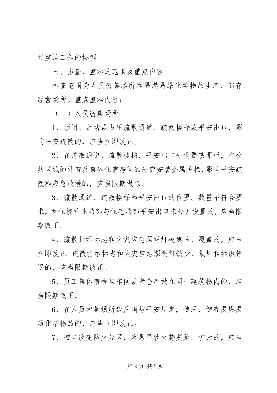 2023年火灾隐患事故排查整治方案.docx_第2页