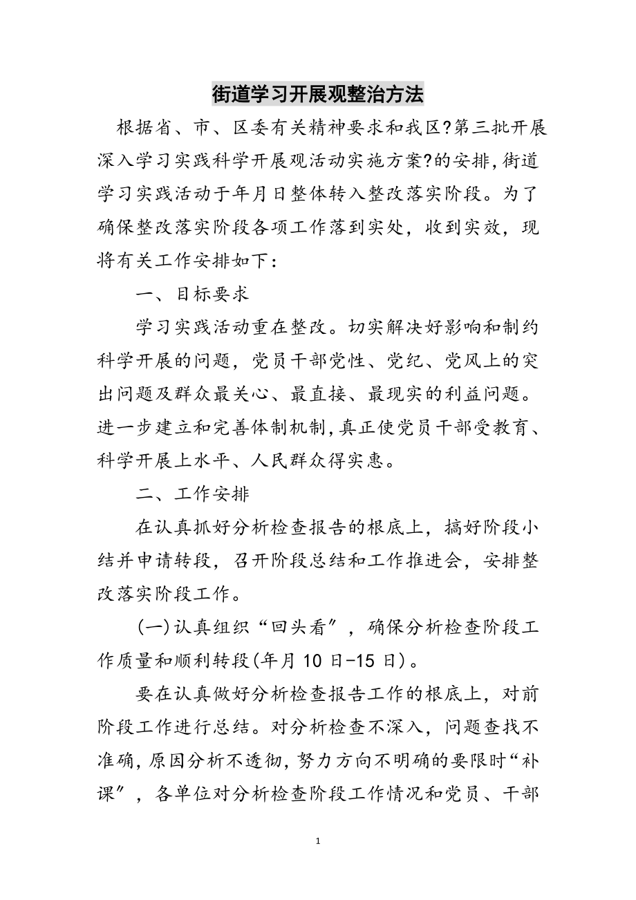 2023年街道学习发展观整治方法范文.doc_第1页