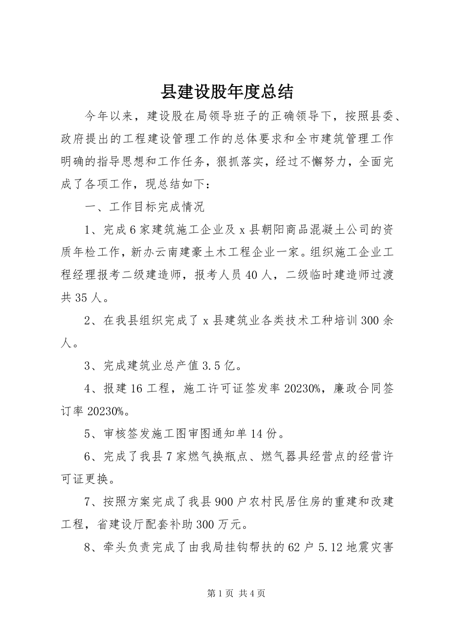 2023年县建设股年度总结.docx_第1页