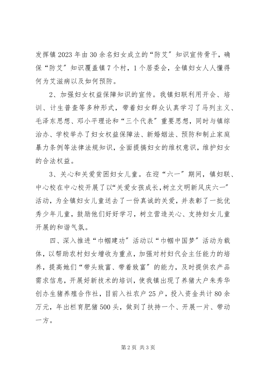 2023年乡镇年度妇联工作总结.docx_第2页