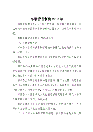 2023年车辆管理制度某年新编.docx