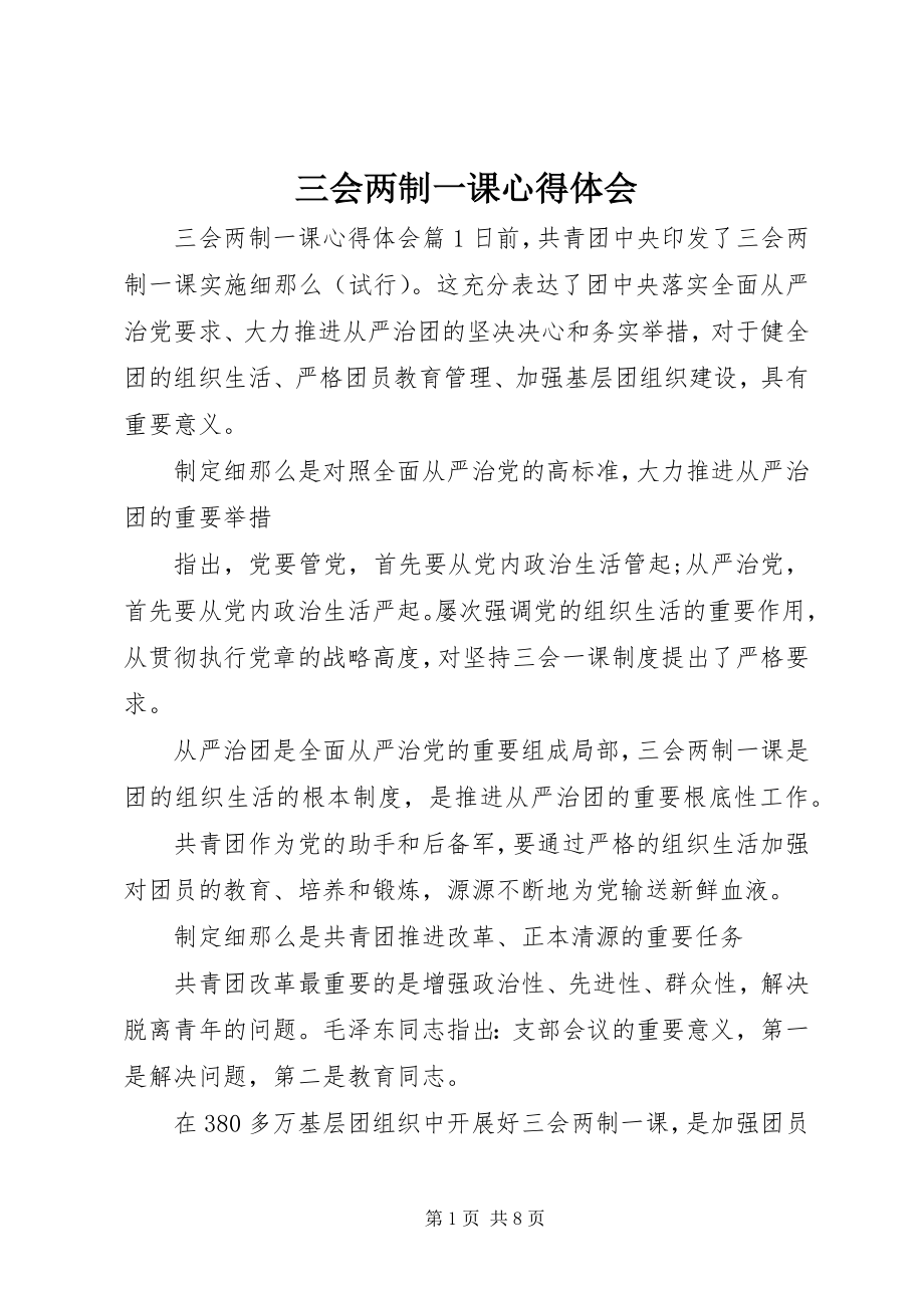 2023年三会两制一课心得体会.docx_第1页