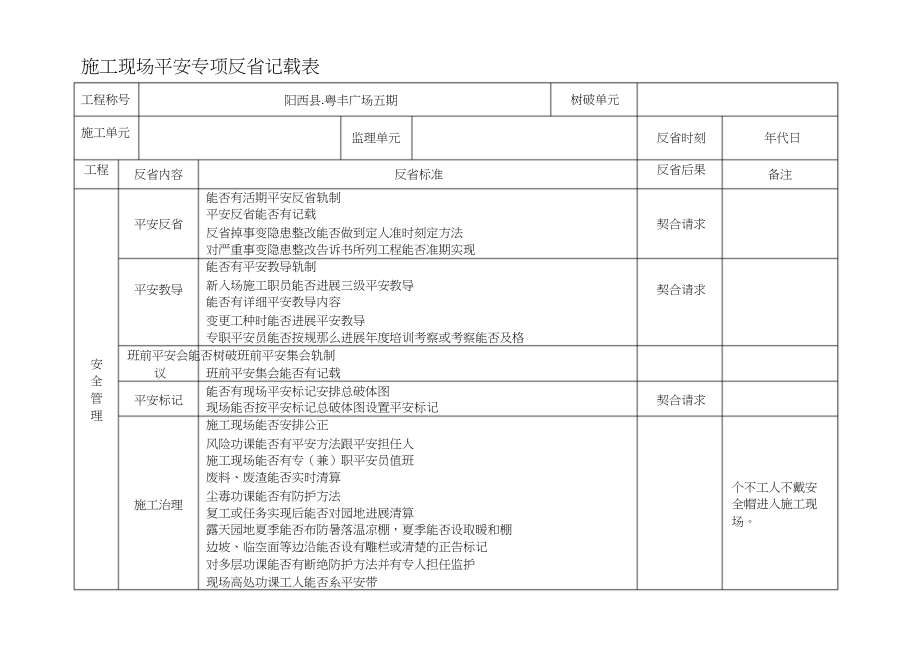 2023年建设施工监理施工现场专项安全检查表.docx_第1页