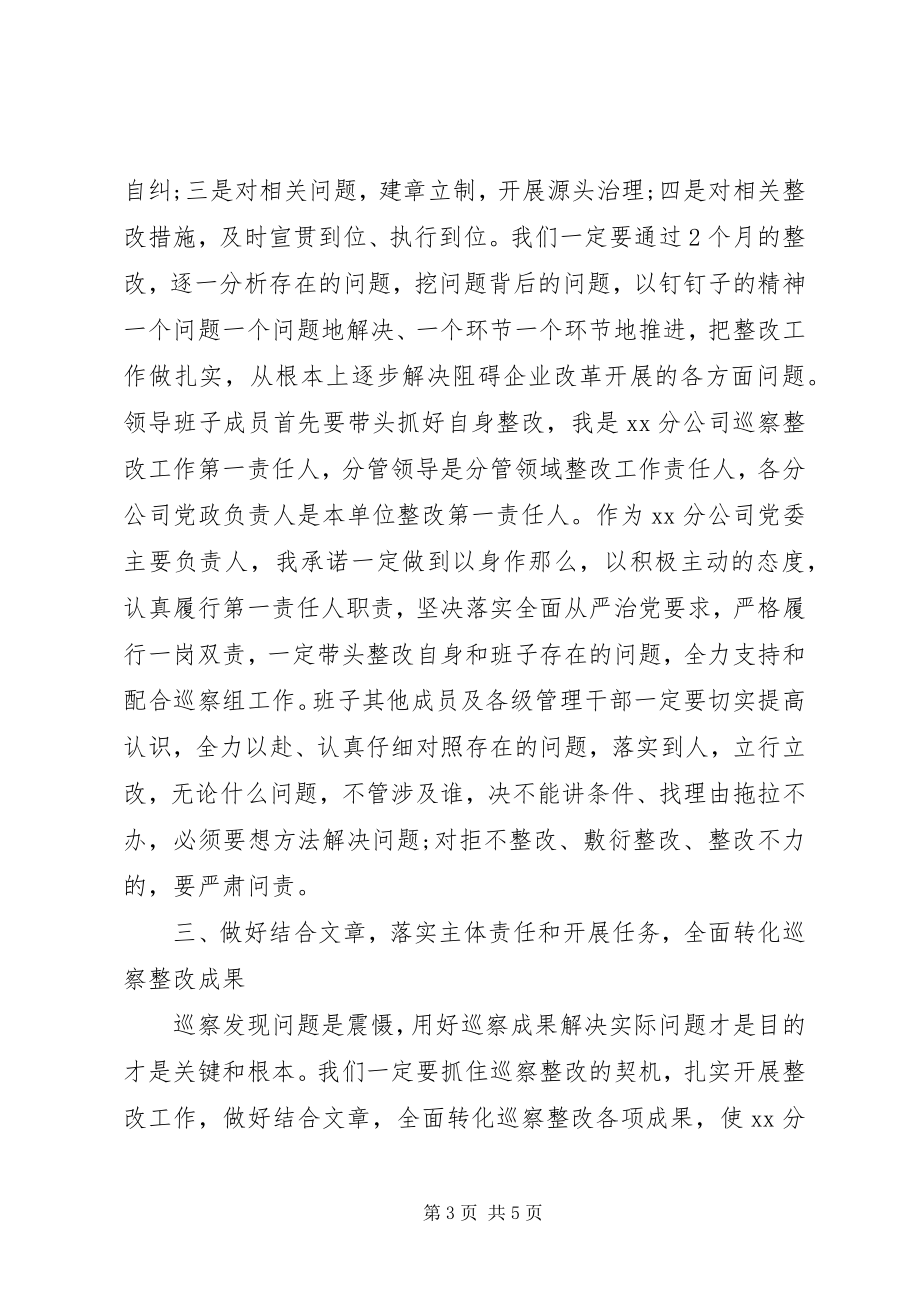 2023年公司在巡察反馈会上的表态讲话.docx_第3页