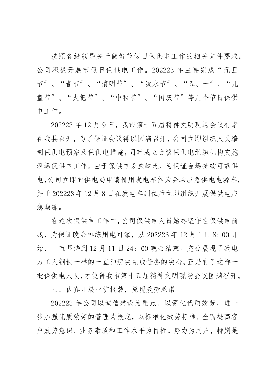 2023年电力优质服务工作总结新编.docx_第2页