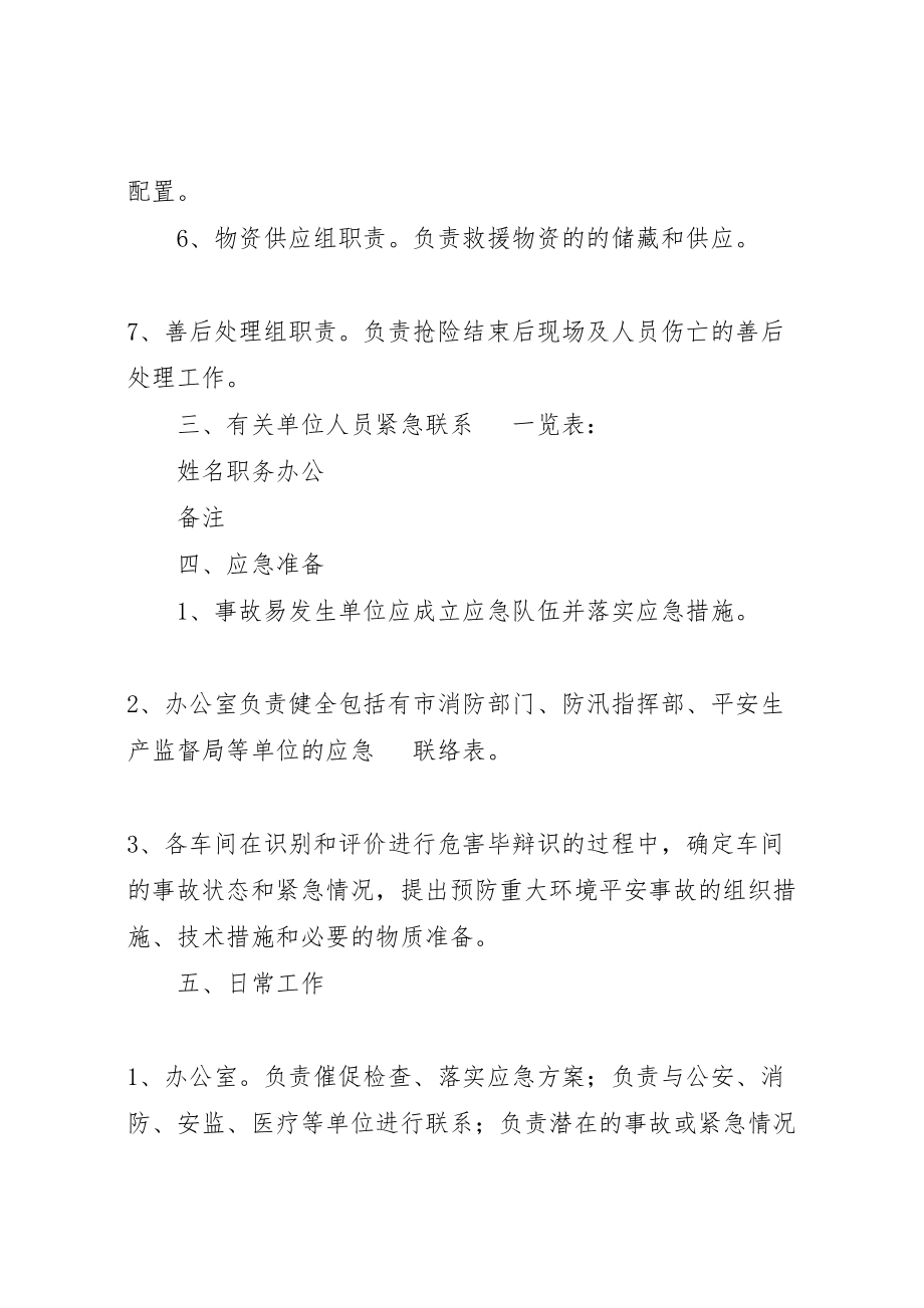 2023年关于生产企业公司安全应急救援预案 2.doc_第3页