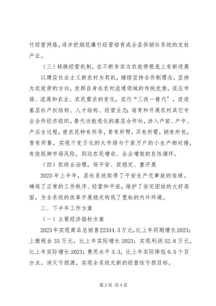 2023年县供销合作社上半年工作总结及下半年工作计划.docx_第3页