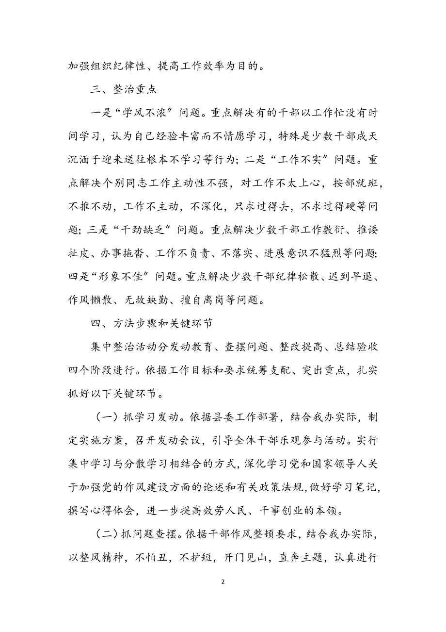 2023年招商办干部作风突出问题活动意见.docx_第2页