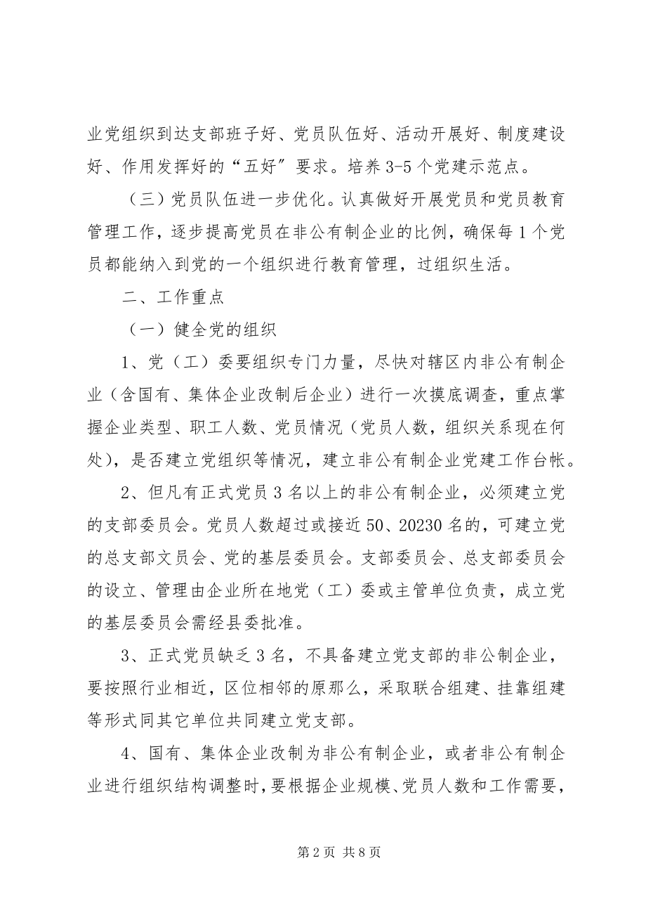 2023年加强和改进非公有制企业党建工作的新思路新对策.docx_第2页